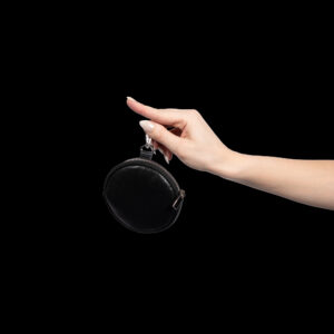 Leather Small Circle Black
