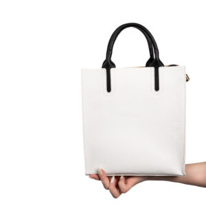 Leather Handbag Funky White