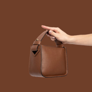 Leather Handbag Cube Black (kopeeri)